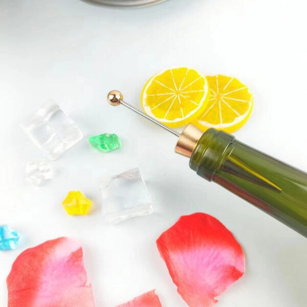 Wholesale Beadable Utensils DIY Zinc Alloy Rose Gold Red Wine Stopper