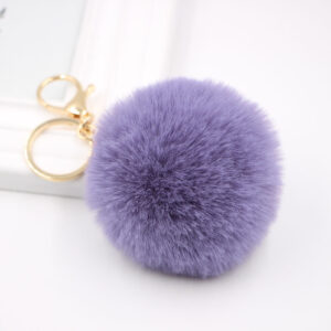 Violet / Gold key chain