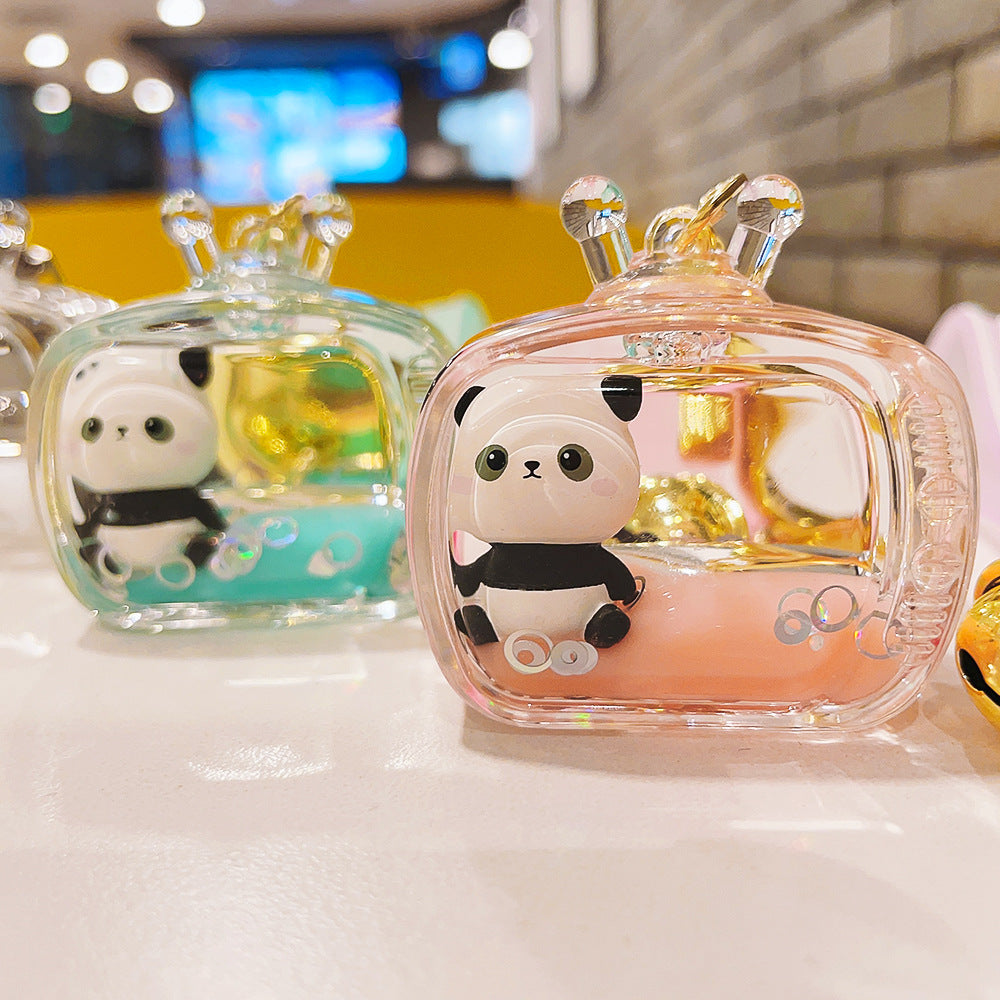 Wholesale Oiled Acrylic Floating Doll Panda Keychain