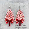 Wholesale Christmas Halloween Earrings Candy Cane Lollipop Wooden Earrings