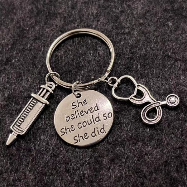 Wholesale Stethoscope Syringe Syringe Medical Staff Medical Equipment Keychain