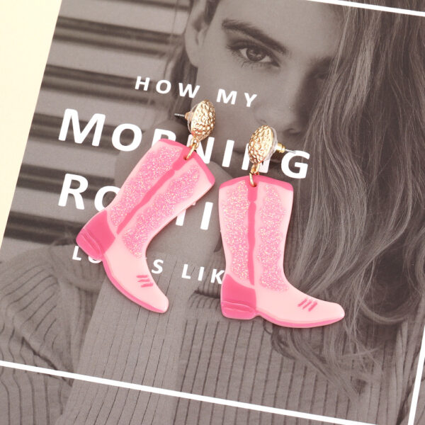 O1CN01cUGNXx2JjMPPf6J84_3025409457-0-cib Wholesale Colored Acrylic Cowboy Boots Earrings