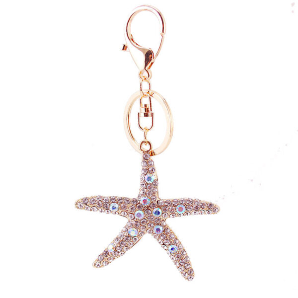 O1CN01cUMFUQ1v3dclEJvEC_4061786117-0-cib Wholesale Zinc Alloy Love Diamond Crystal Starfish Car Keychain