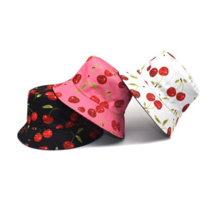 Wholesale Polyester Cherry Pattern Bucket Hat