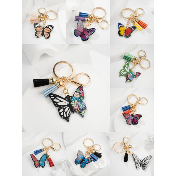 Wholesale Acrylic Butterfly Pendant Keychain
