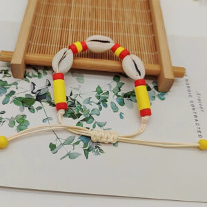 yellow red rice white rope