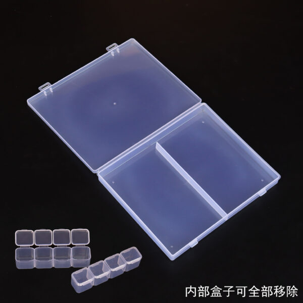 Wholesale Transparent Nail Ornaments Plastic Storage Box