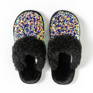 Wholesale Sequin Plush Baotou Slippers