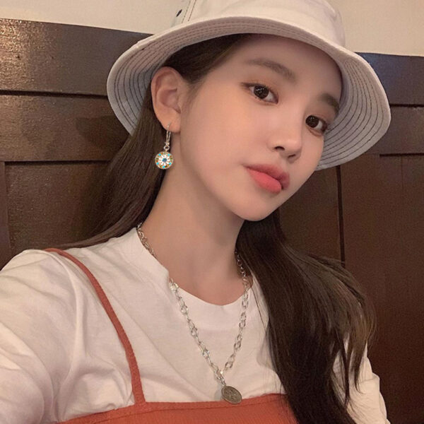 Wholesale S925 Silver Needle Flower Fashion Geometric Earrings