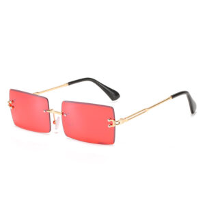 In stock / Gold frame wine red slice