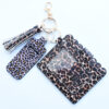 Wholesale Leopard Print Sunflower Lipstick Case Card Holder Keychain