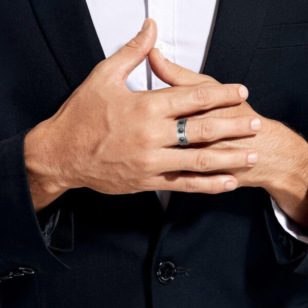 Wholesale New Stainless Steel Turnable Gossip Ring for Men