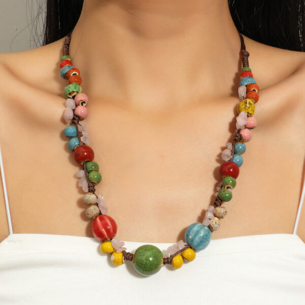 Wholesale Ceramic Gravel Colored Necklaces
