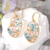 Wholesale Preserved Flower Geometric Earrings