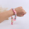 Wholesale Cartoon Bow Knot Silicone Handmade Beaded Wrist Key