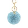 Wholesale Christmas Snowflake Plush Ball Keychain
