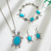 Wholesale Turquoise Turtle Three-piece Set Alloy Bracelet