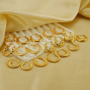 O1CN01cbWBIC1tSFgGfZX1k__2211833655900-0-cib Wholesale titanium steel geometric 18K gold-plated earrings