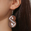 Wholesale Sports Rugby Acrylic Football Earrings