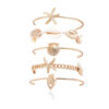 Wholesale Bohemian Shell Pearl Alloy Bracelet Set of 5