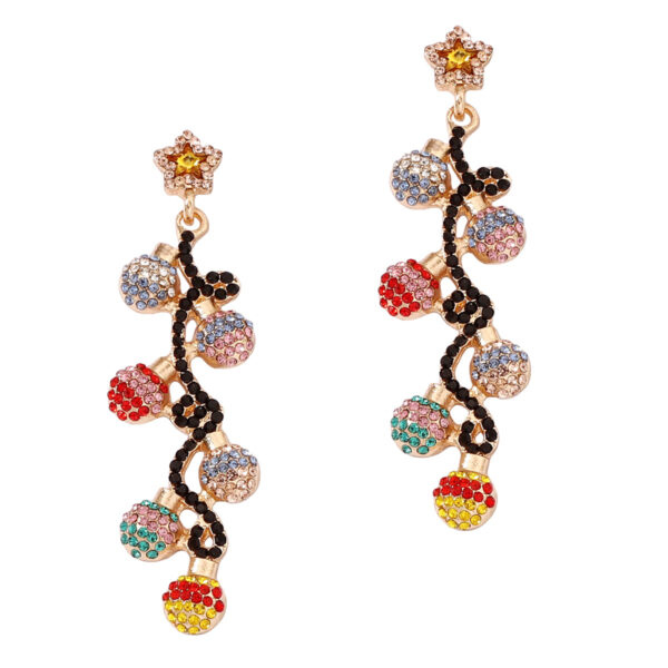 O1CN01chFSjw1gFnvDg3IOF_2213748334113-0-cib Wholesale Christmas Lights with Diamond and Zinc Alloy Earrings