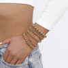 Wholesale Stretch Handmade Beaded CCB Large Small Gold Beads Stack Wearing Bracelet