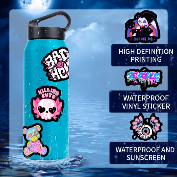 Wholesale PVC Waterproof Adhesive Halloween Graffiti Stickers