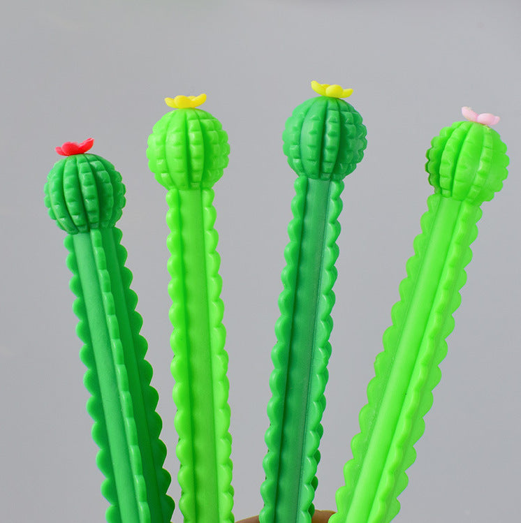 Wholesale Plastic Flower Cactus Gel Pen