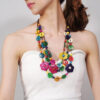 Wholesale Multilayer Flower Coconut Wood Shell Necklaces