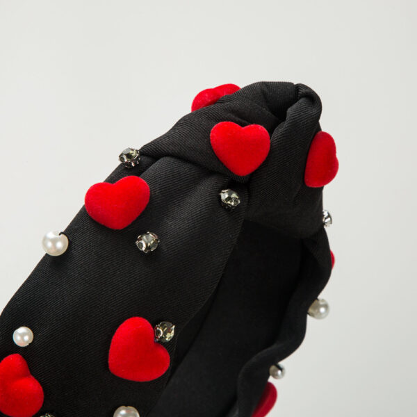 Wholesale Valentine's Day Bow Love Pearl Hairband