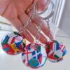 Wholesale Soccer Country Flag PVC Keychains