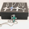 Wholesale Diamond Oil Dripping Cross Necklace