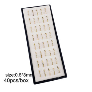 40pcs/box gold nose rings