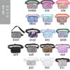 Wholesale Leopard Plaid Waist Bag Lightweight Outdoor Sports Waterproof Shoulder Messenger Bag
