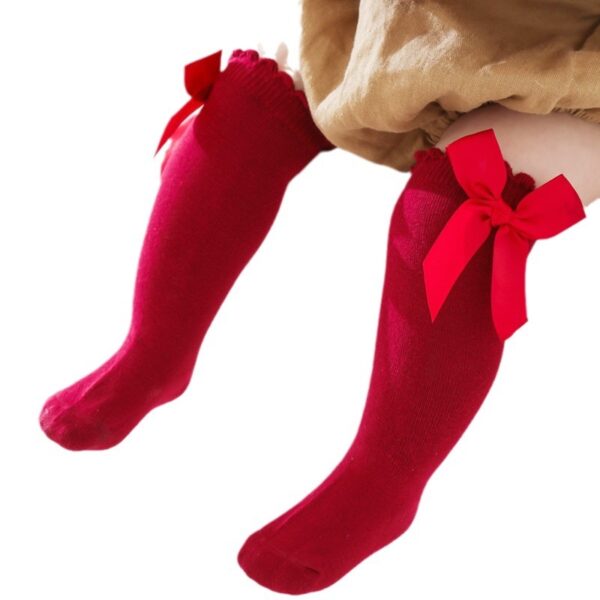 Wholesale Cotton Bow Loose Socks Baby Dress Socks