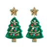O1CN01cp3LWX2G5ZCptV2B8_1904528964-0-cib Wholesale Christmas Tree Snowflake Handmade Resin Rice Ball Earrings