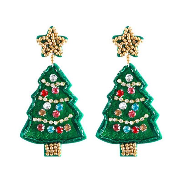 O1CN01cp3LWX2G5ZCptV2B8_1904528964-0-cib Wholesale Christmas Tree Snowflake Handmade Resin Rice Ball Earrings