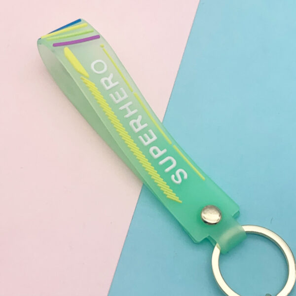Wholesale Soft Glue Translucent Lanyard Keychains
