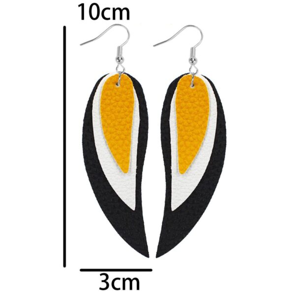 Wholesale Multi-layered Leather Earrings Symmetrical Love Earrings