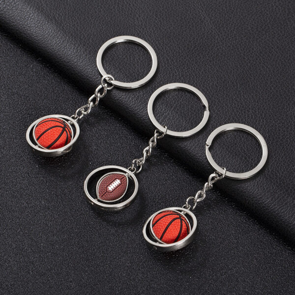 Wholesale Spinning Small Basketball Alloy Keychains