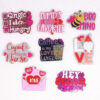 Wholesale 10pcs Cartoon Letters Beverage Heart Bag Accessories Acrylic Pin DIY Patch Accessories OLY Exclusive