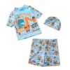 Wholesale Boys Two-Piece Polyester Swimwear 3-Piece Set