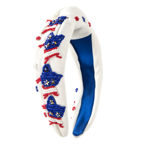 Wholesale American Independence Day Hand Sewn Beads Headbands