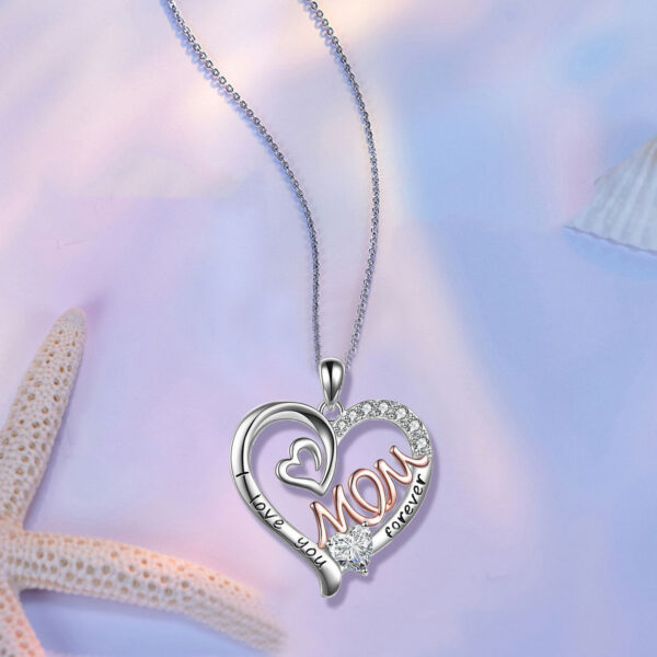Wholesale Mother's Day Heart-shaped Mom Double Heart-shaped Letter Alloy Pendant