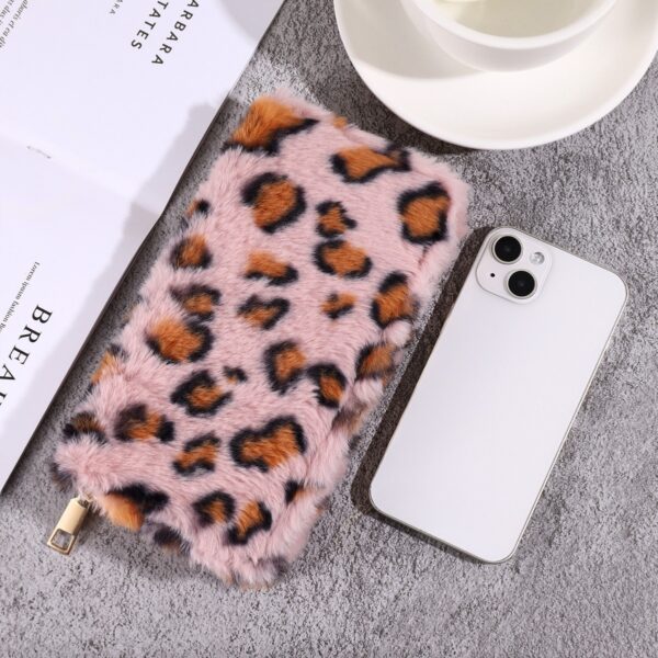 Wholesale Plush Leopard Print Zero Wallet