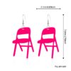 Wholesale Fashionable and Versatile Fun Creative Simple Acrylic Chair Earrings