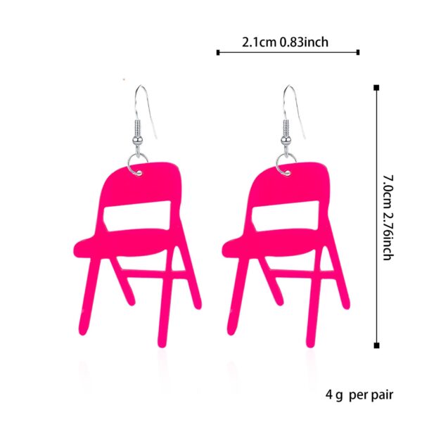 Wholesale Fashionable and Versatile Fun Creative Simple Acrylic Chair Earrings