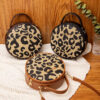 O1CN01cu6hga1RX0Npibv6T__2210054182120-0-cib Wholesale PU Leopard Handle Shoulder Small Round Bag