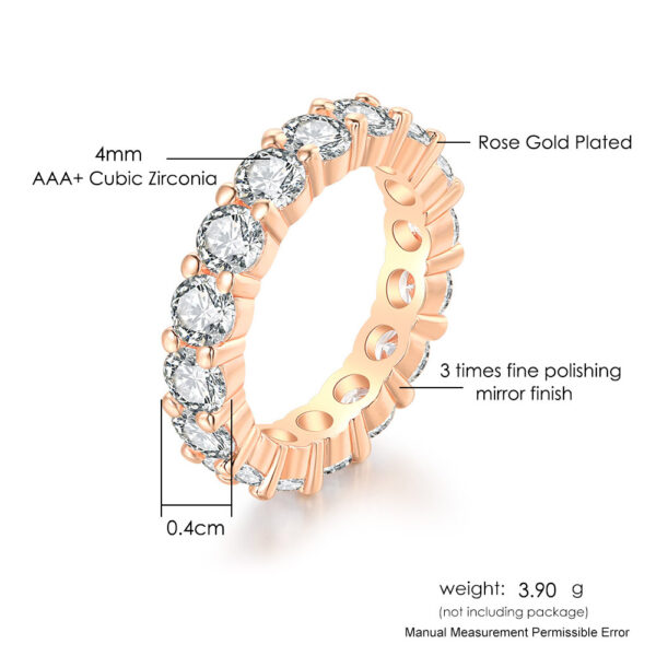Wholesale Copper Full Diamond Round Ring