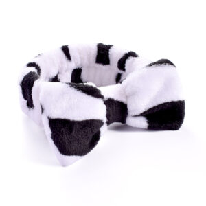 30#Cow white (bow headband)